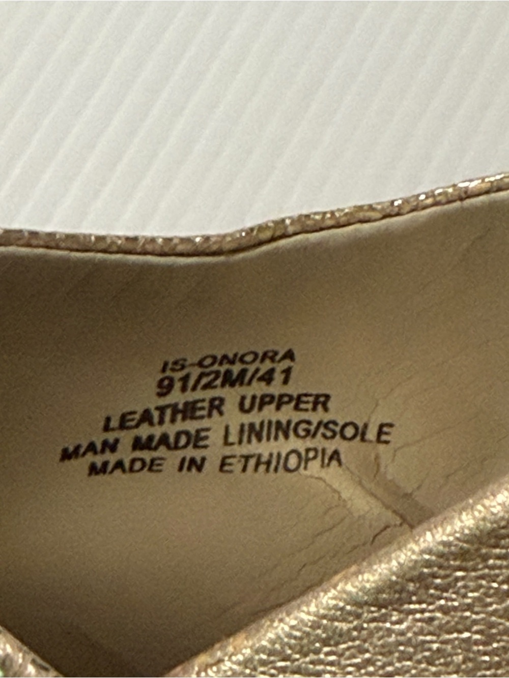 1 STATE Onora metallic Gold Pebbled Leather Slide Sandals 9.5 - Picture 3 of 5